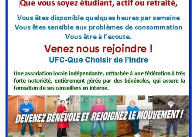 NOUS RECHERCHONS DES BENEVOLES